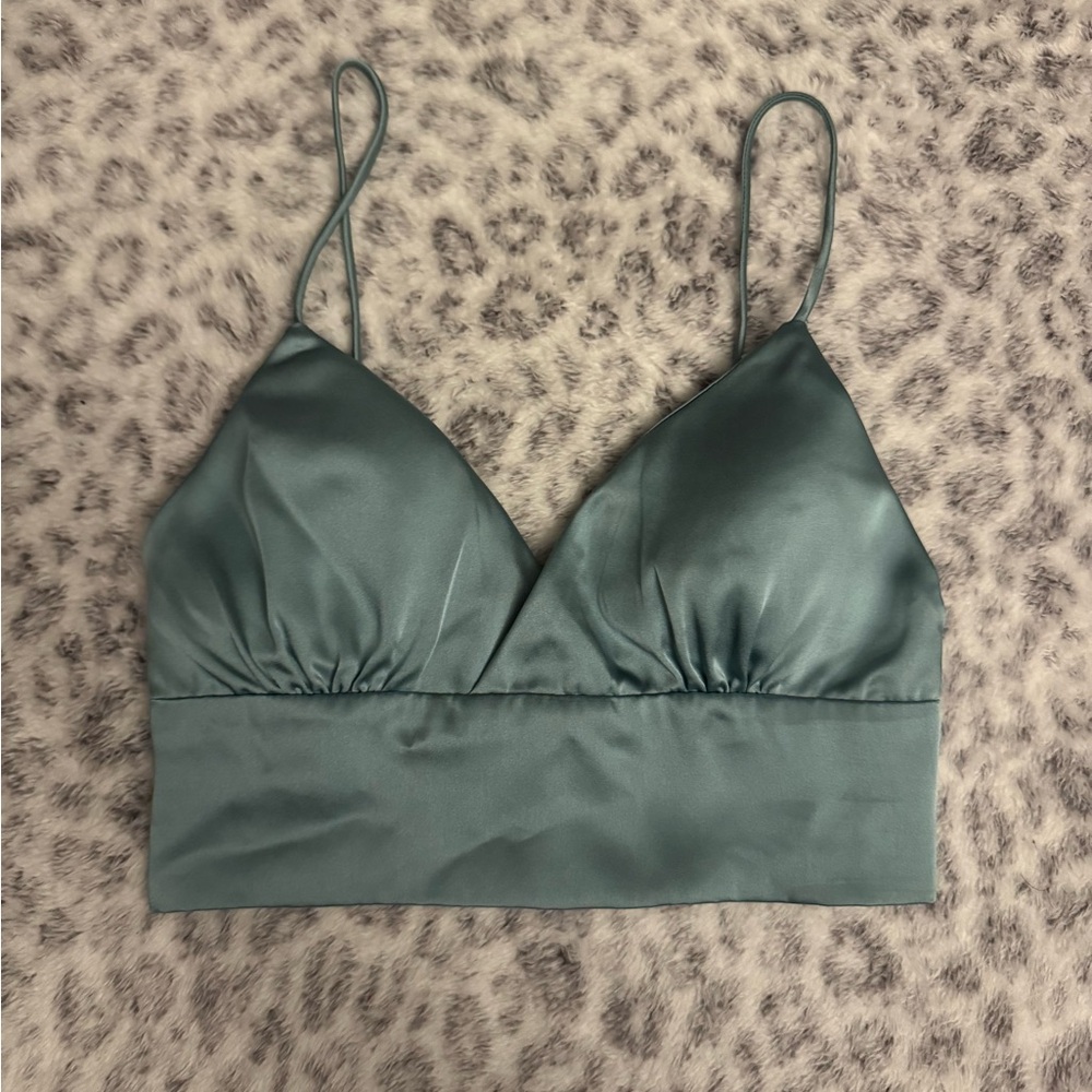 Cider Blue Crop Top with Adjustable Straps